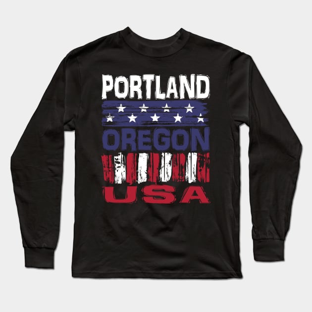 Portland Oregon USA T-Shirt Long Sleeve T-Shirt by Nerd_art